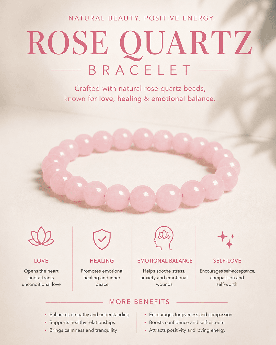 Rose Quartz Bracelet  — thumbnail 2