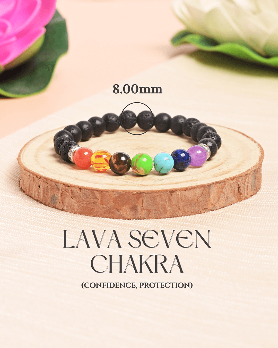 Lava Seven Chakra Bracelet  — thumbnail 3